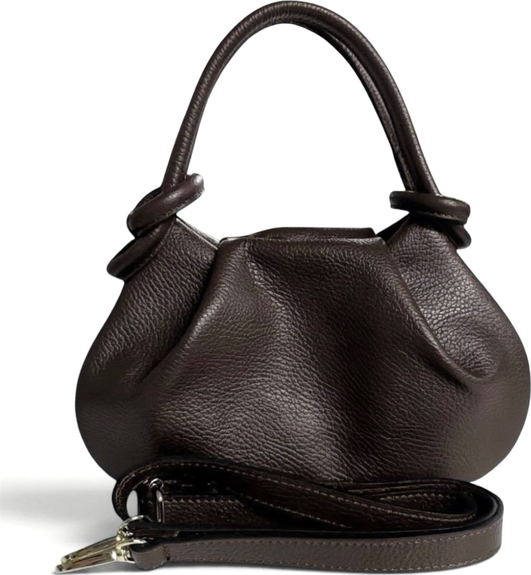 Modarno Borsetta a mano con manico convertibile "Linda" in vera pelle 28x8x16cm - 3