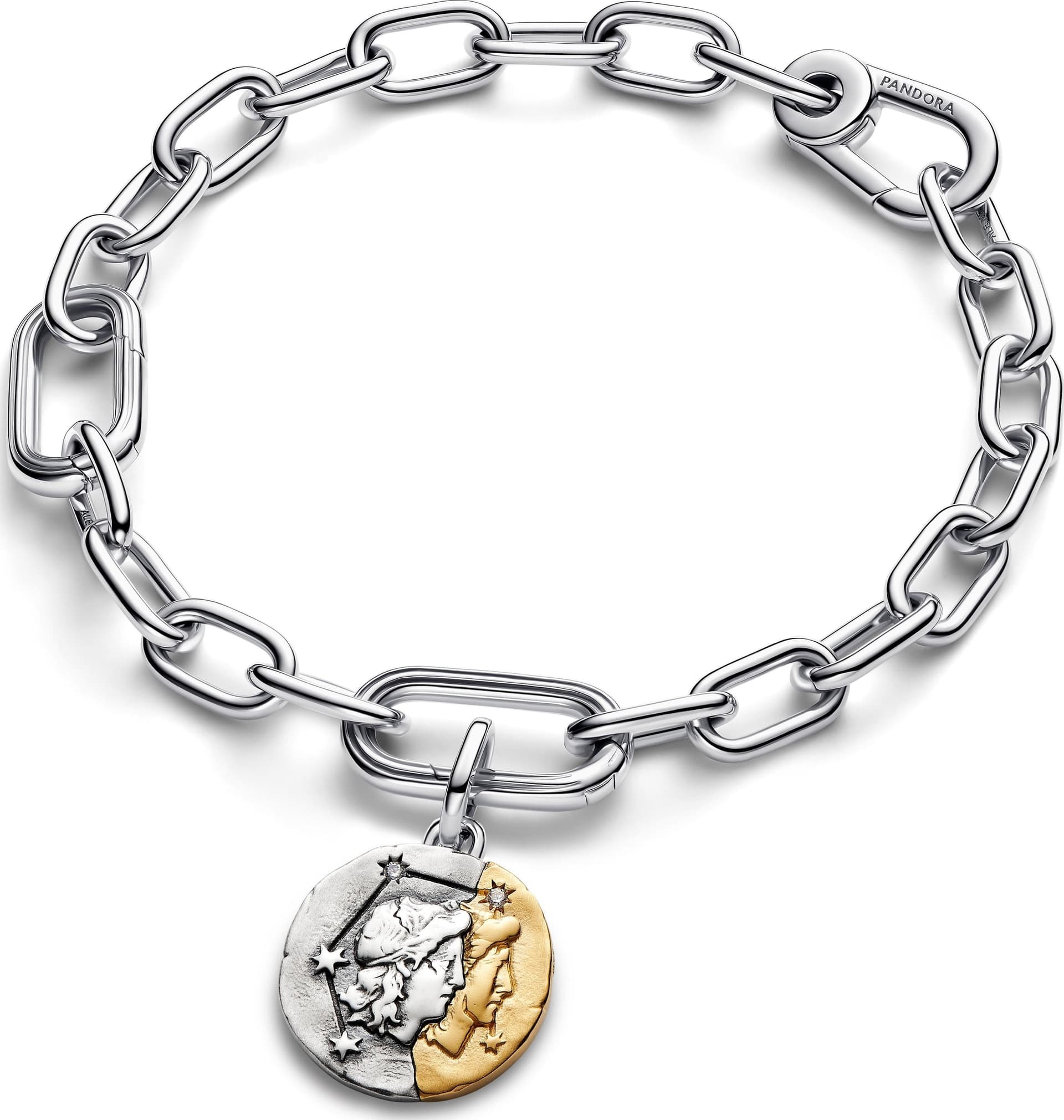 Pandora   Charm Medallion Gemelli Argento lega metallica rifinita in Oro - 3