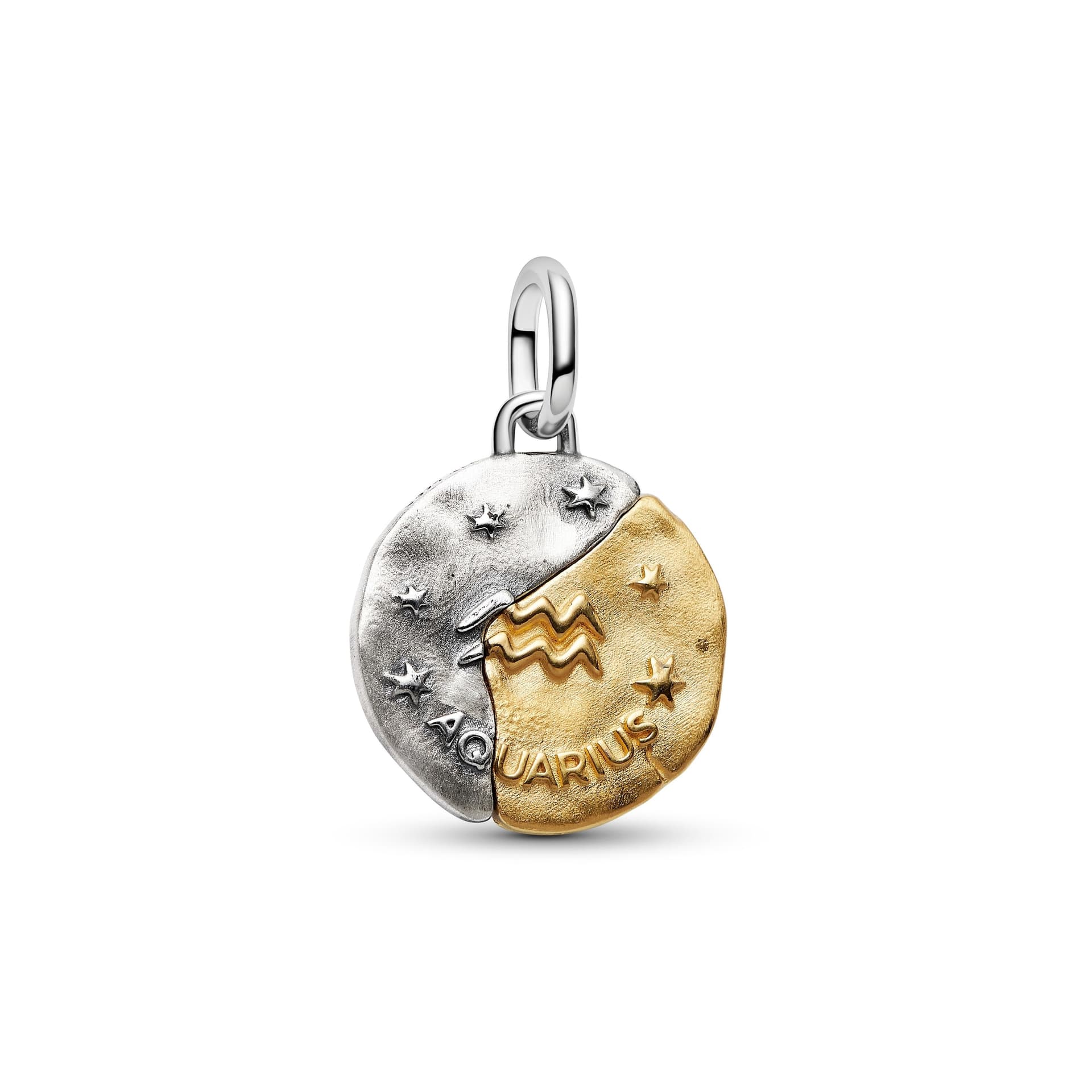 Pandora   Charm Medallion Acquario Argento  lega metallica rifinita in Oro - 2
