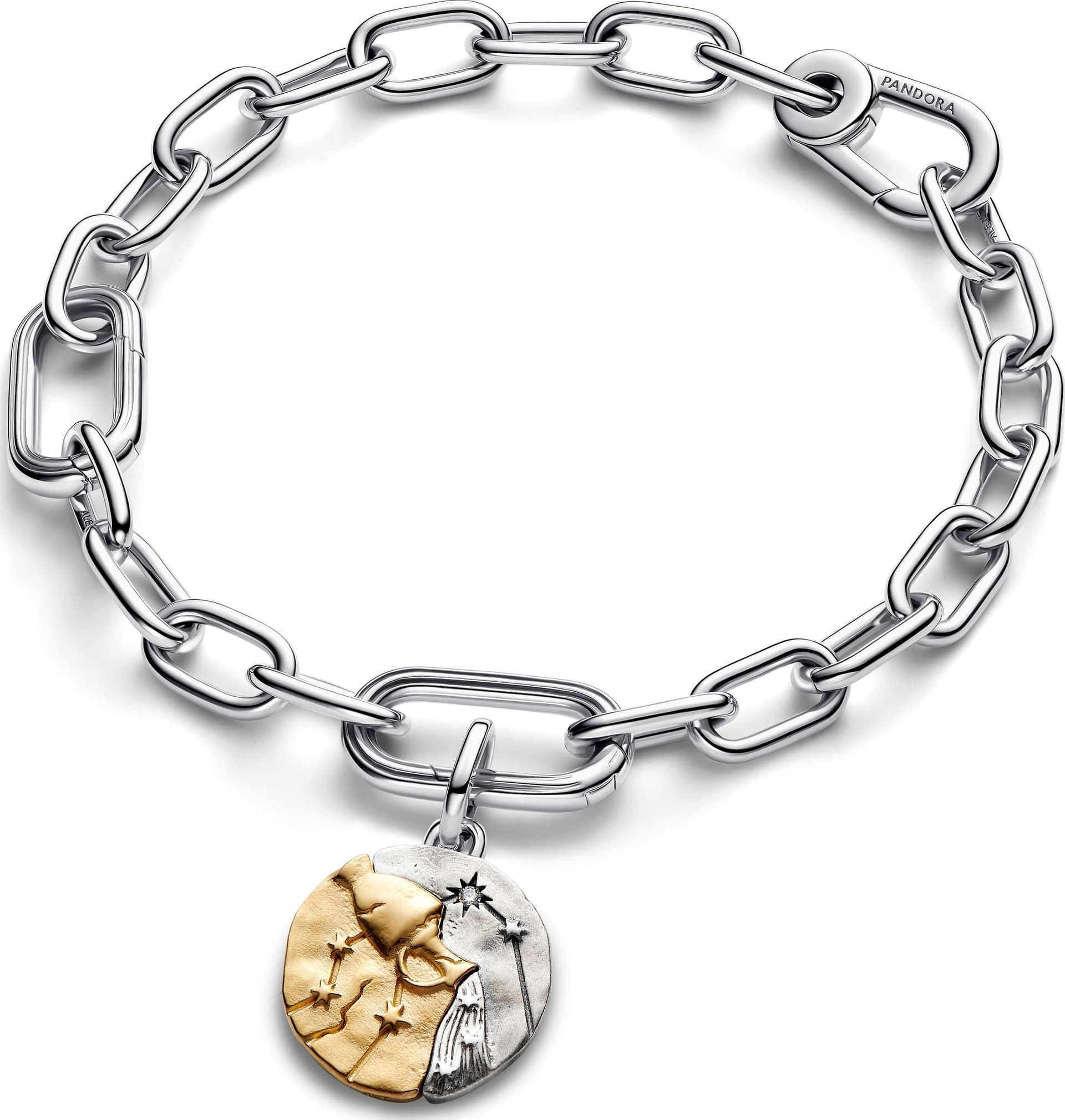 Pandora   Charm Medallion Acquario Argento  lega metallica rifinita in Oro - 3