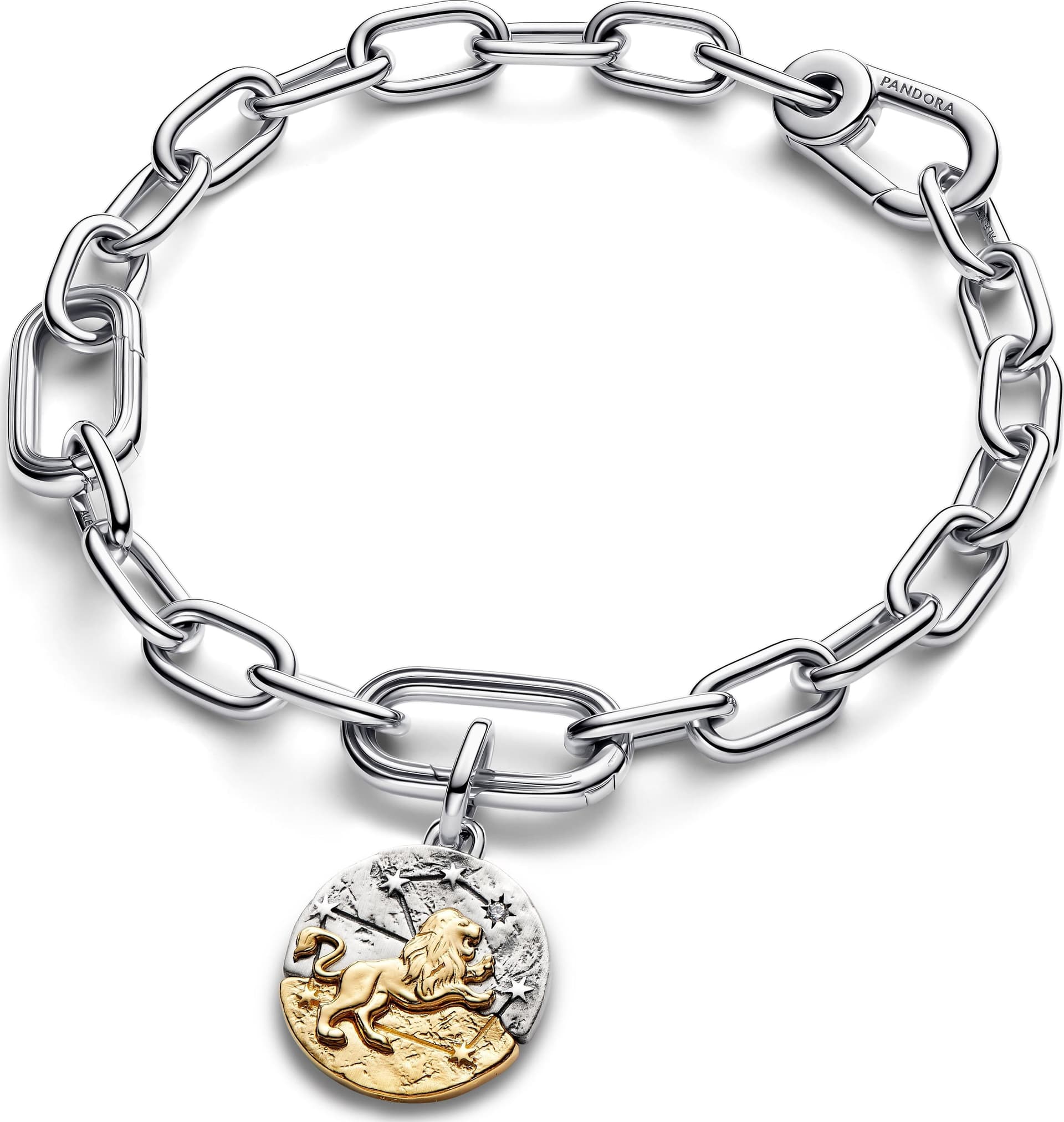 Pandora   Charm Medallion Leone Argento lega metallica rifinita in Oro - 3
