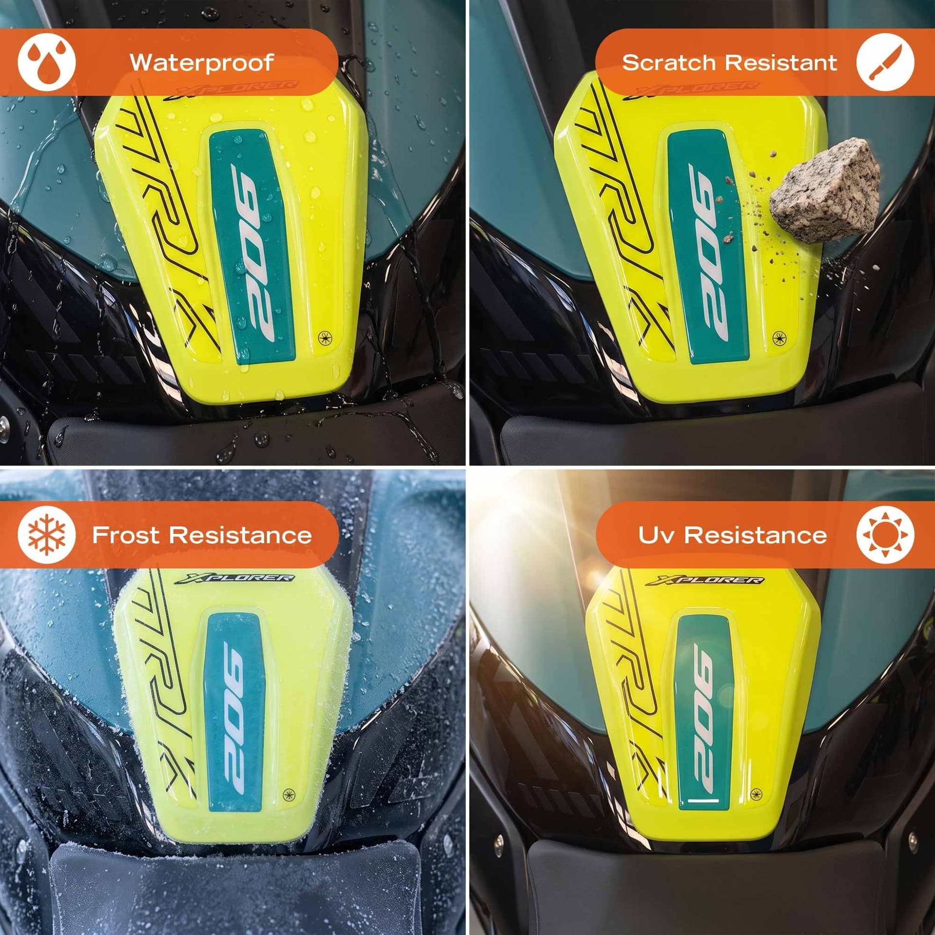 Adesivo Paraserbatoio moto compatibile con Benelli TRK 902 Xplorer 2026 - 16
