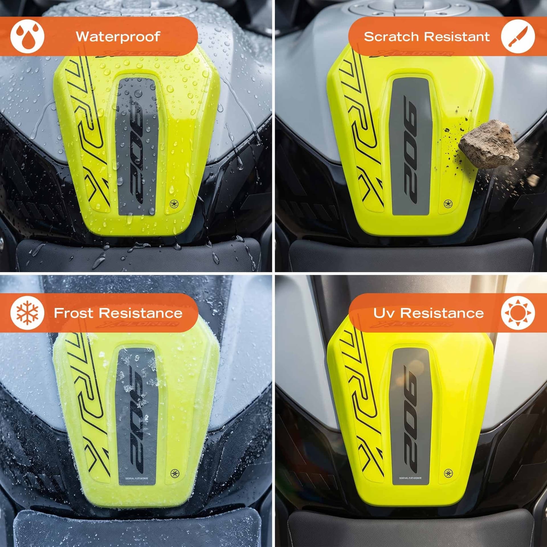 Adesivo Paraserbatoio moto compatibile con Benelli TRK 902 Xplorer 2026 - 10