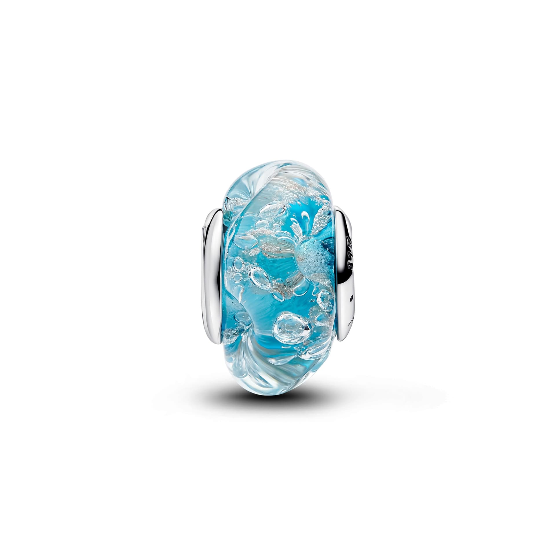 Pandora   Charm Vetro di Murano Acqua Cristallina Argento - 2