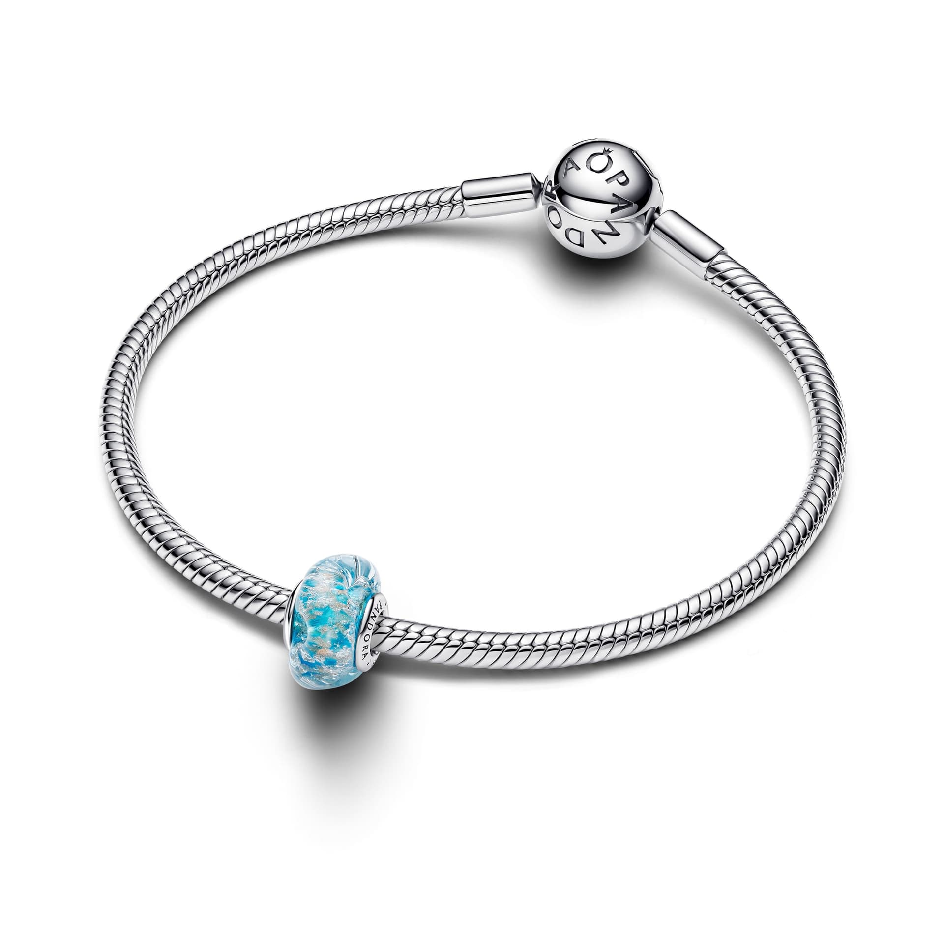 Pandora   Charm Vetro di Murano Acqua Cristallina Argento - 3