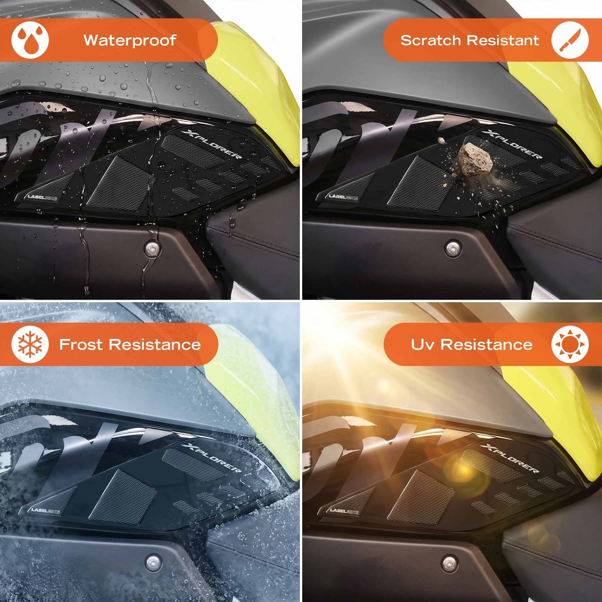 Adesivi 3D Laterali Serbatoio compatibile con Benelli TRK 902 Xplorer 2026 - 12