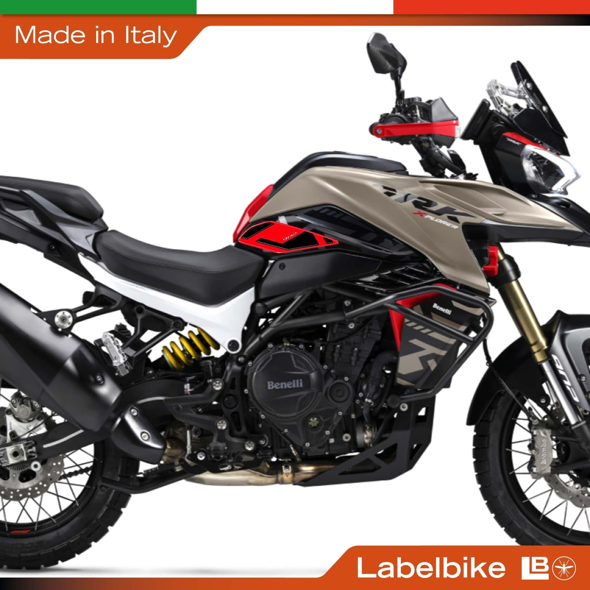 Adesivi 3D Laterali Serbatoio compatibile con Benelli TRK 902 Xplorer 2026 - 18