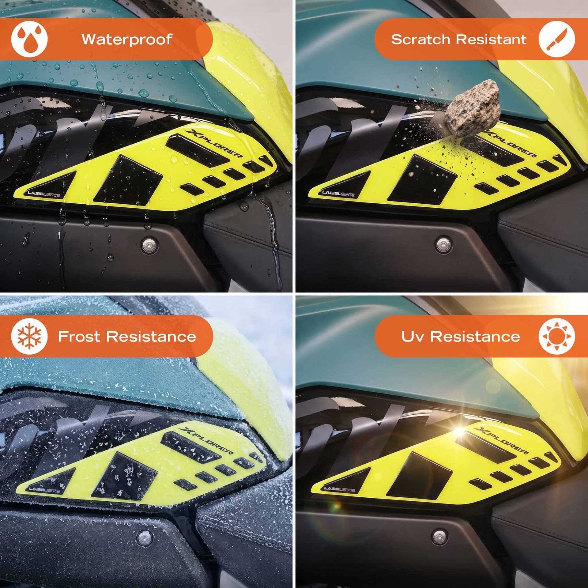 Adesivi 3D Laterali Serbatoio compatibile con Benelli TRK 902 Xplorer 2026 - 5