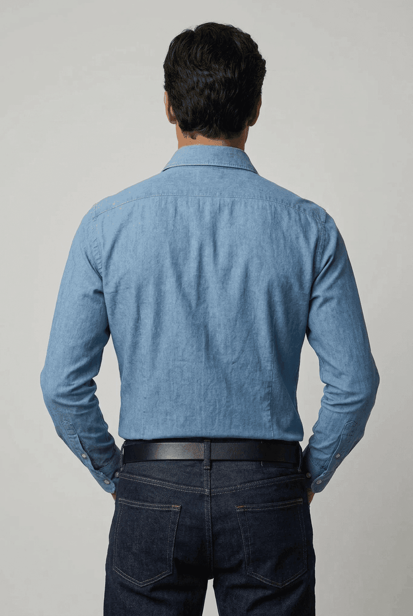 Camicia uomo Barba denim vintage dandylife - 2