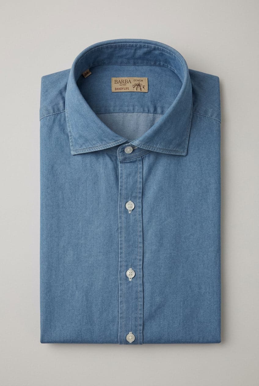 Camicia uomo Barba denim vintage dandylife - 3