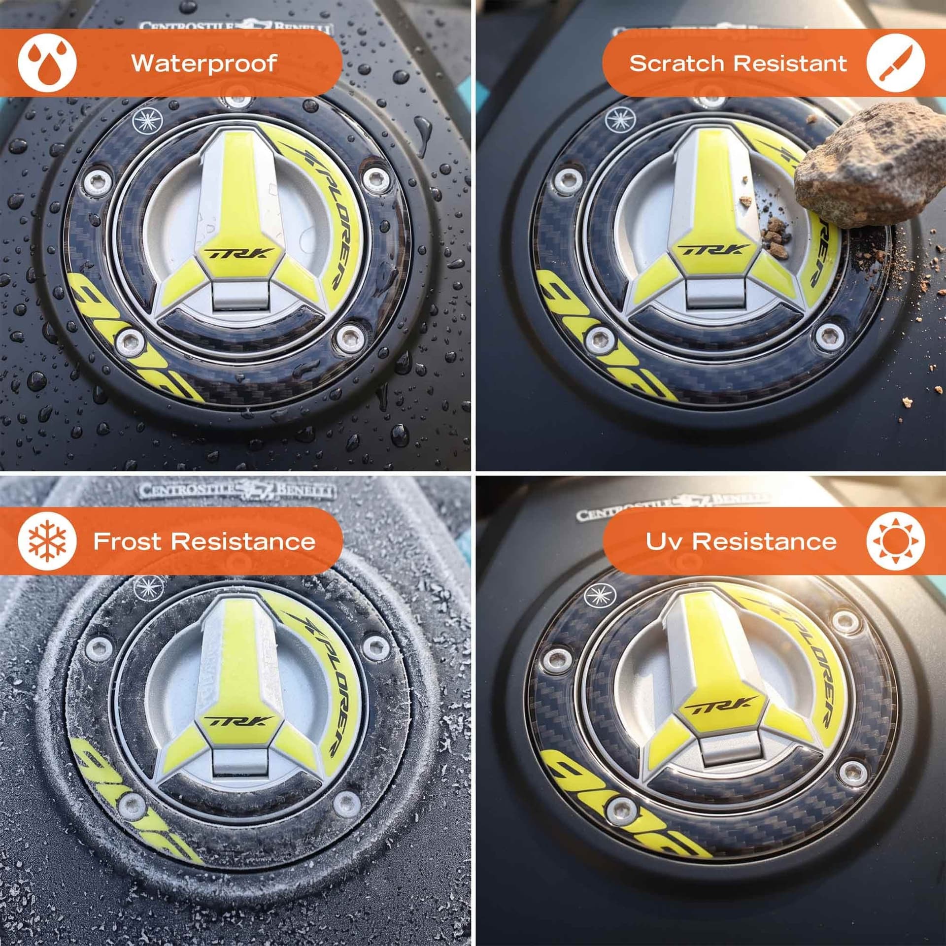 Adesivo Tappo Serbatoio moto compatibile con Benelli TRK 902 Xplorer 2026 - 4