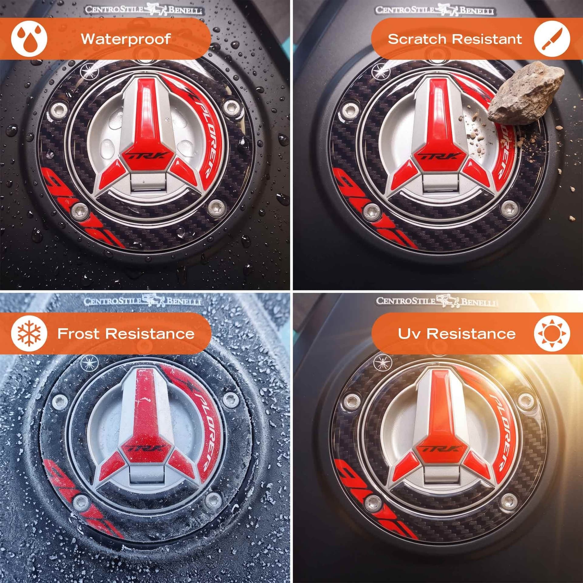 Adesivo Tappo Serbatoio moto compatibile con Benelli TRK 902 Xplorer 2026 - 10