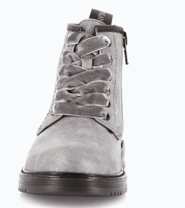 Anfibi bimba con lacci e zip dal 21 al 28 Grigio Grunland Junior - 3
