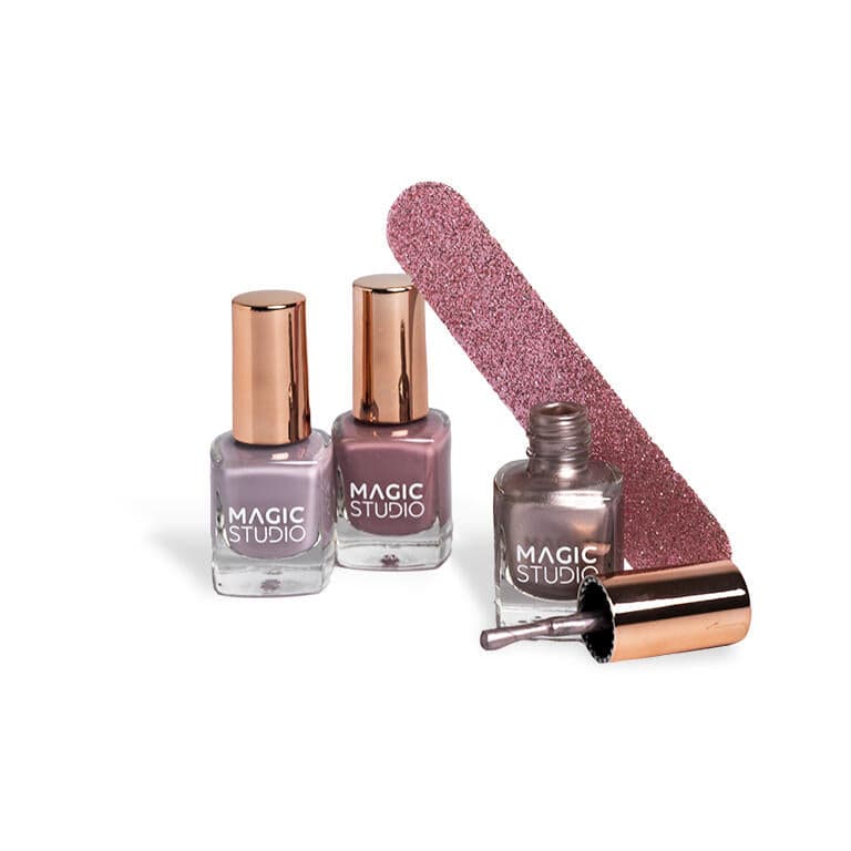 Magic Studio set smalti Rose Quartz Nail Trio con 3 smalti e lima - 2