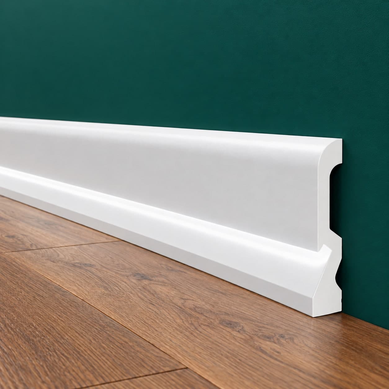 Battiscopa per LED BC Passacavo LUXURY QUALITY 100x18mm in POLIMERI - Polistrutturato (prezzo al metro) - 5
