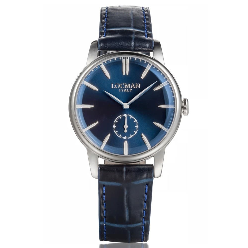 Locman 1960 Orologio Solo Tempo Classico Blu Cassa 37mm - 2