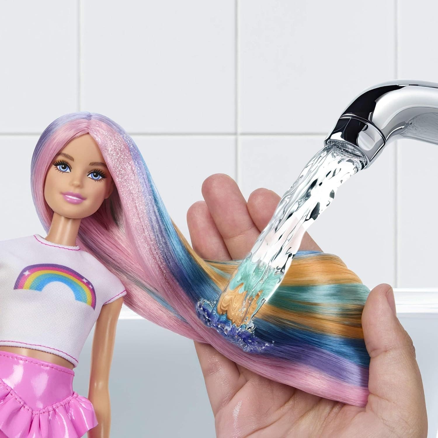 Mattel - Barbie Capelli Arcobaleno JJP07 - 5