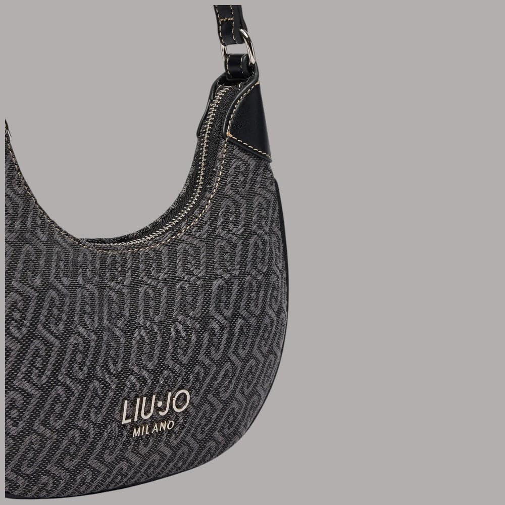 Borsa a tracolla Liu Jo Evrim Small con monogramma jacquard - 7