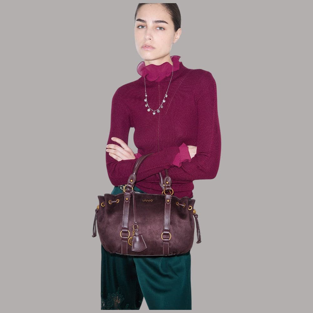 Borsa a mano Liu Jo Ginesa con coulisse Tabacco - 9