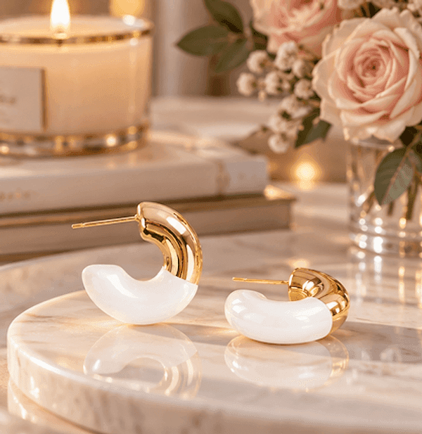 Anartxy  -  Orecchini a cerchio spessi Essentials smaltati - 4