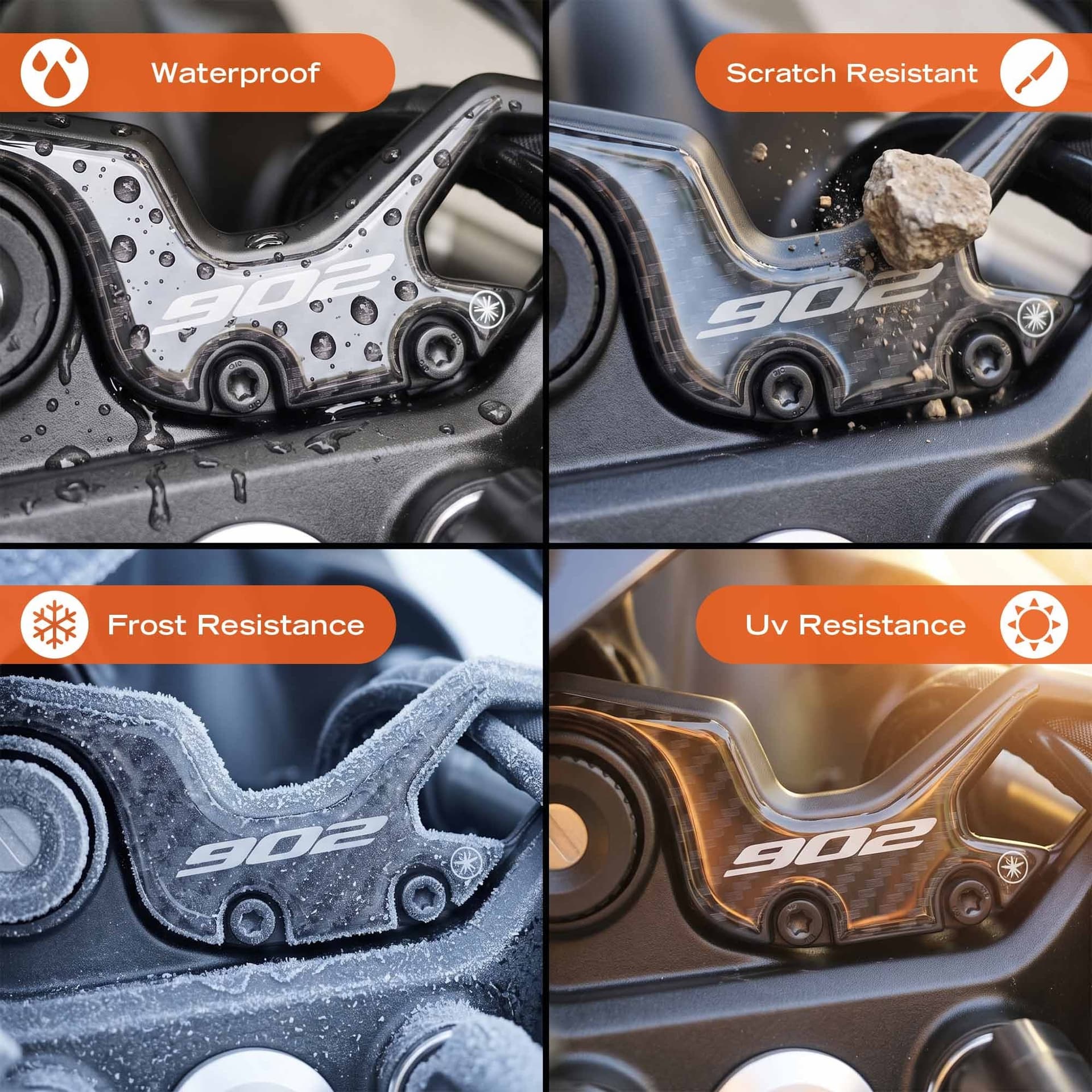 Adesivo Piastra Sterzo moto compatibile con Benelli TRK 902 Xplorer 2026 - 4