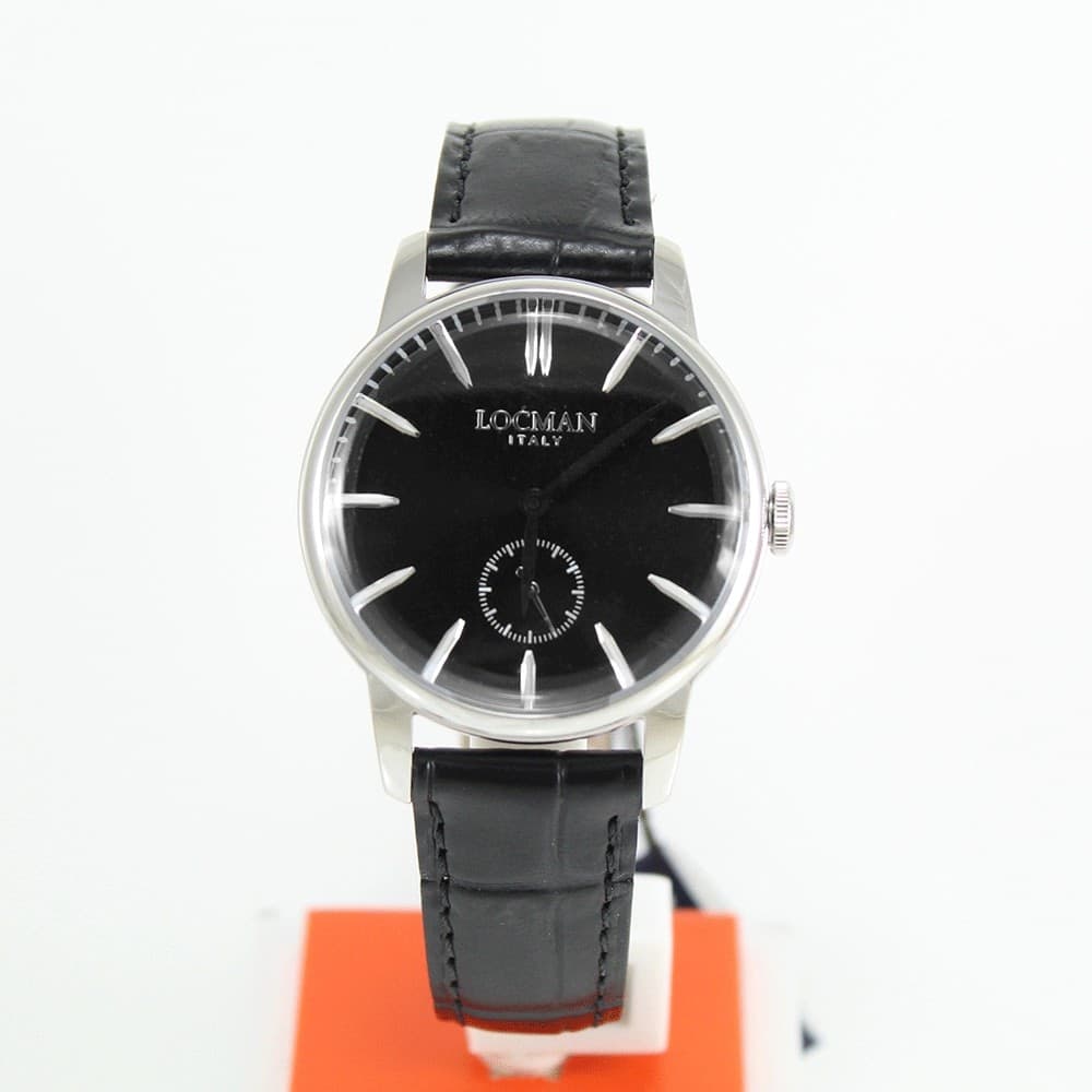 Locman 1960 Orologio Solo Tempo Classico Nero Cassa 37mm - 2