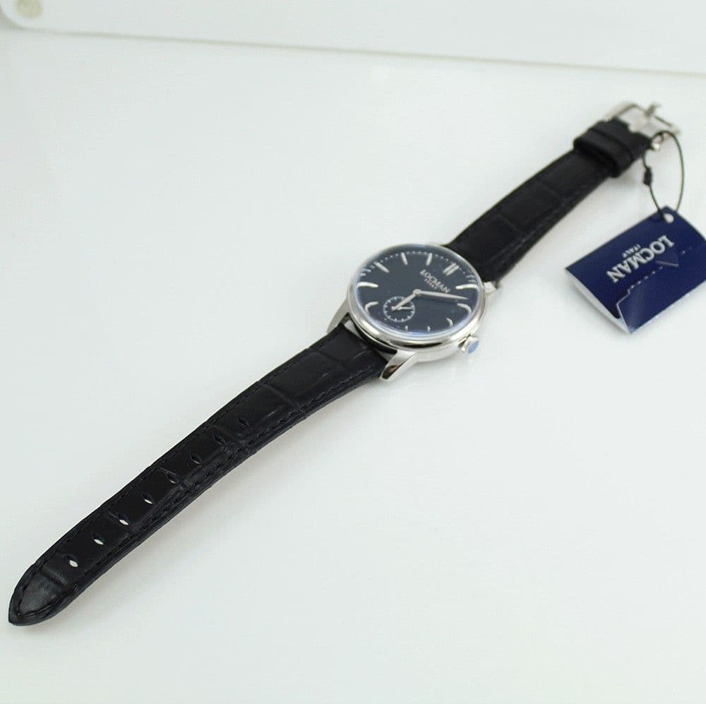 Locman 1960 Orologio Solo Tempo Classico Nero Cassa 37mm - 5