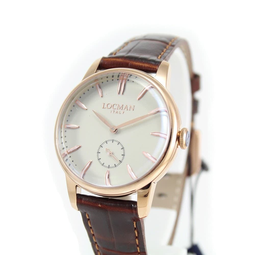 Locman 1960 Orologio Solo Tempo Classico Cassa 37mm PVD oro rosa - 3