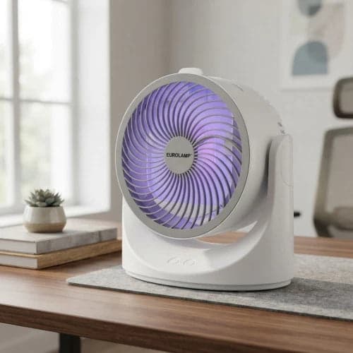 Mini ventilatore Cooler da Tavolo USB 10W con Luce RGB - Ø18,5 cm - 3