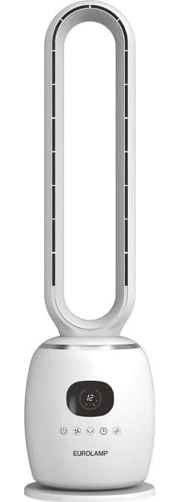 Ventilatore a Torre Senza Pale 30W con Motore DC e Telecomando - Bianco