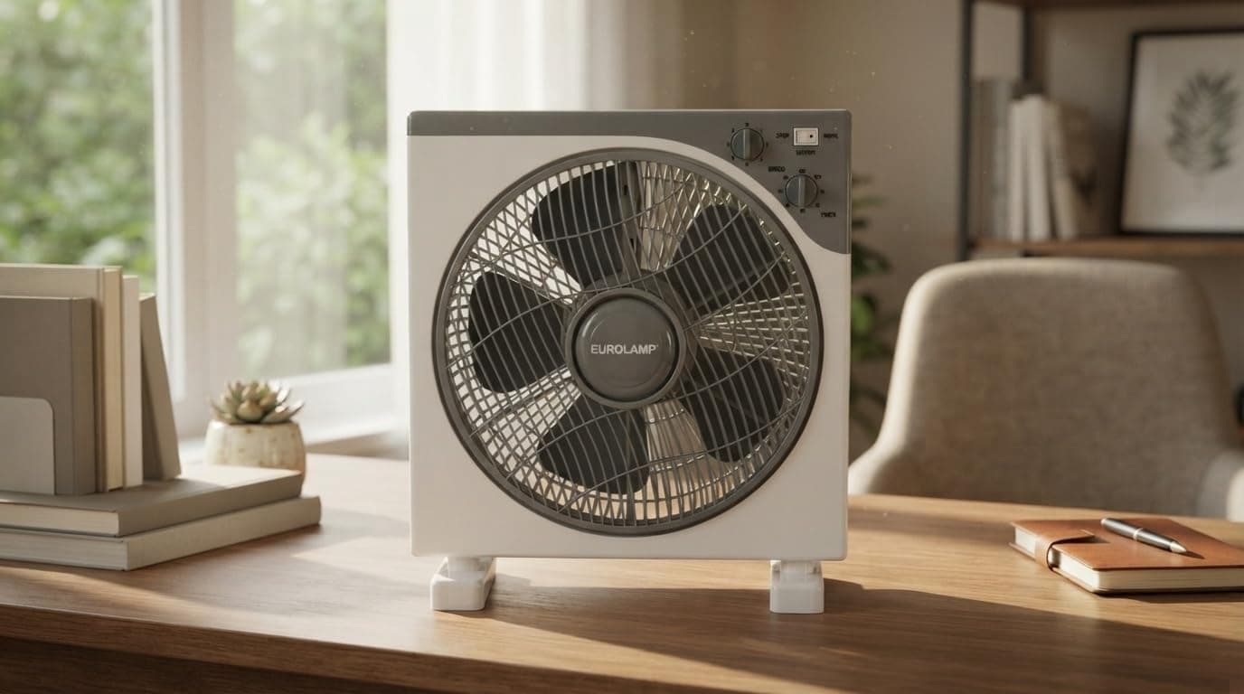Ventilatore Box Fan Quadrato Ø37 cm 45W - Bianco/Grigio - 2