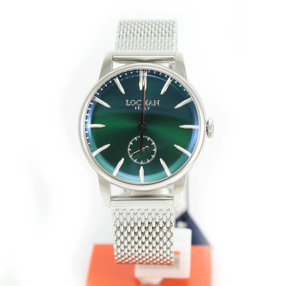 Locman 1960 Orologio Solo Tempo Classico Cassa 37mm verde - 2