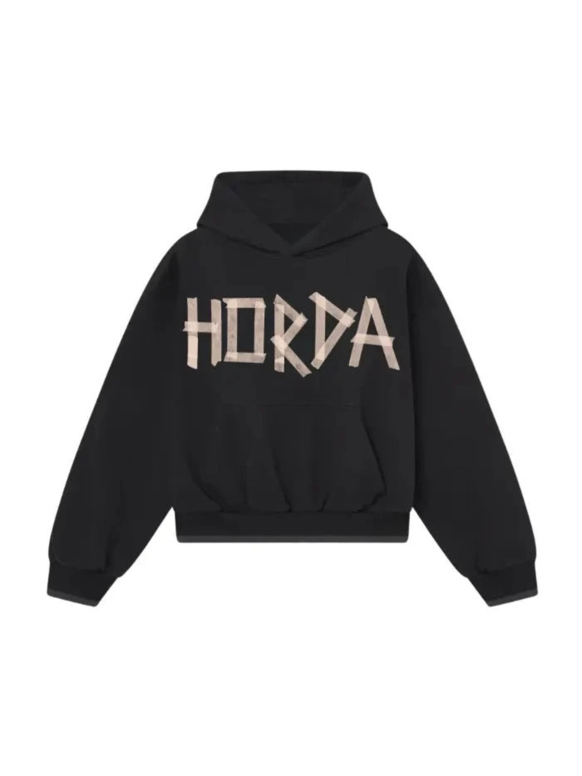 Felpa con Cappuccio Oversize Donna Taped – Nera, Garzata 330g - 3