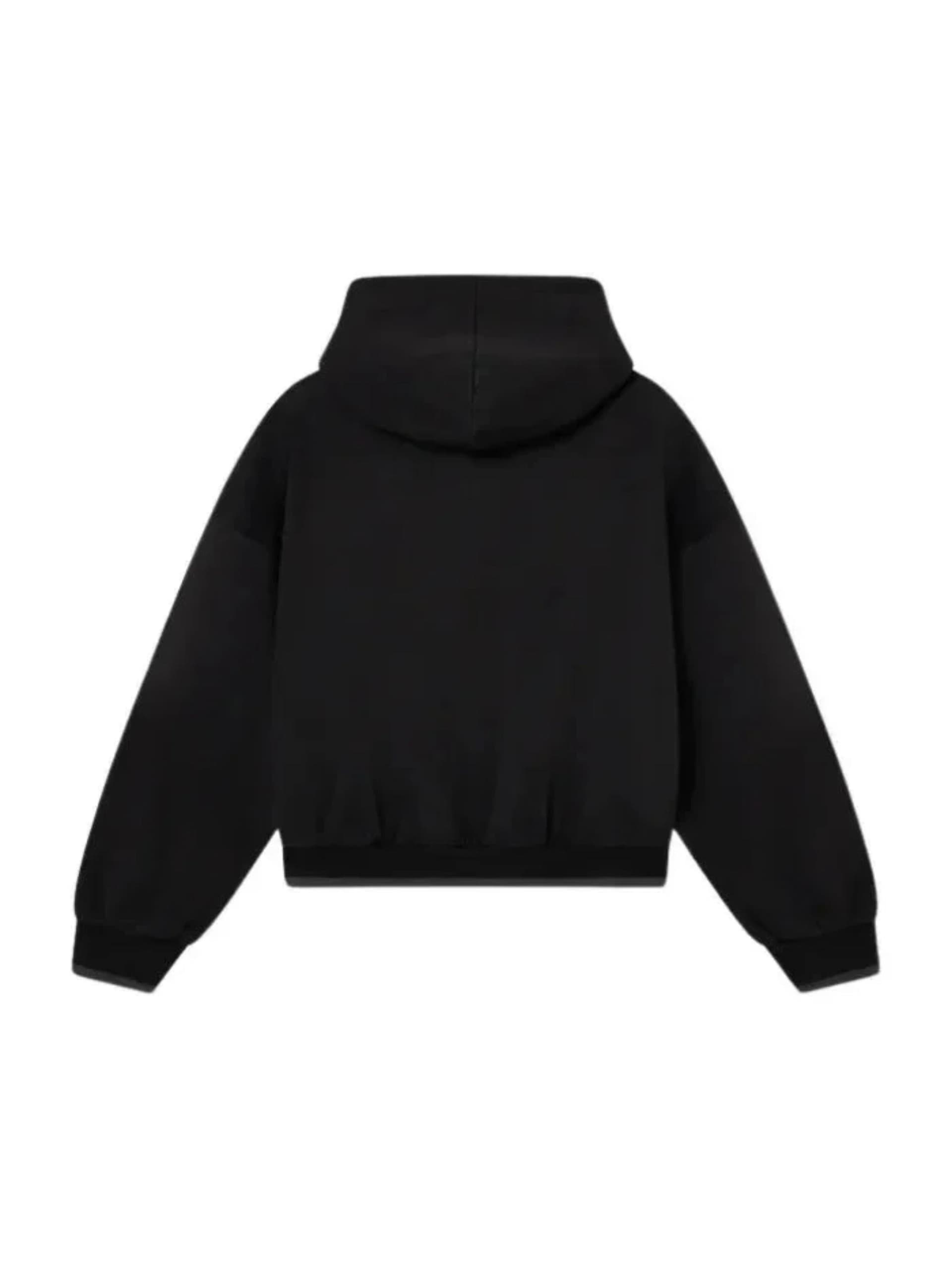 Felpa con Cappuccio Oversize Donna Taped – Nera, Garzata 330g - 4