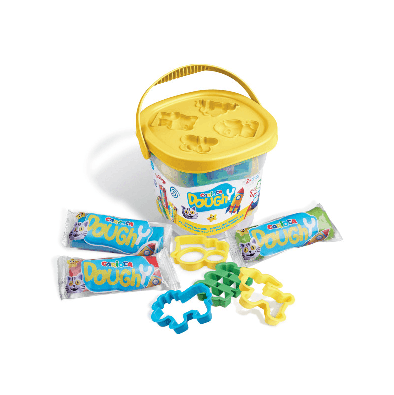 Carioca - Secchiello Playset Pasta da Modellare Doughy - 7 Pz - 3