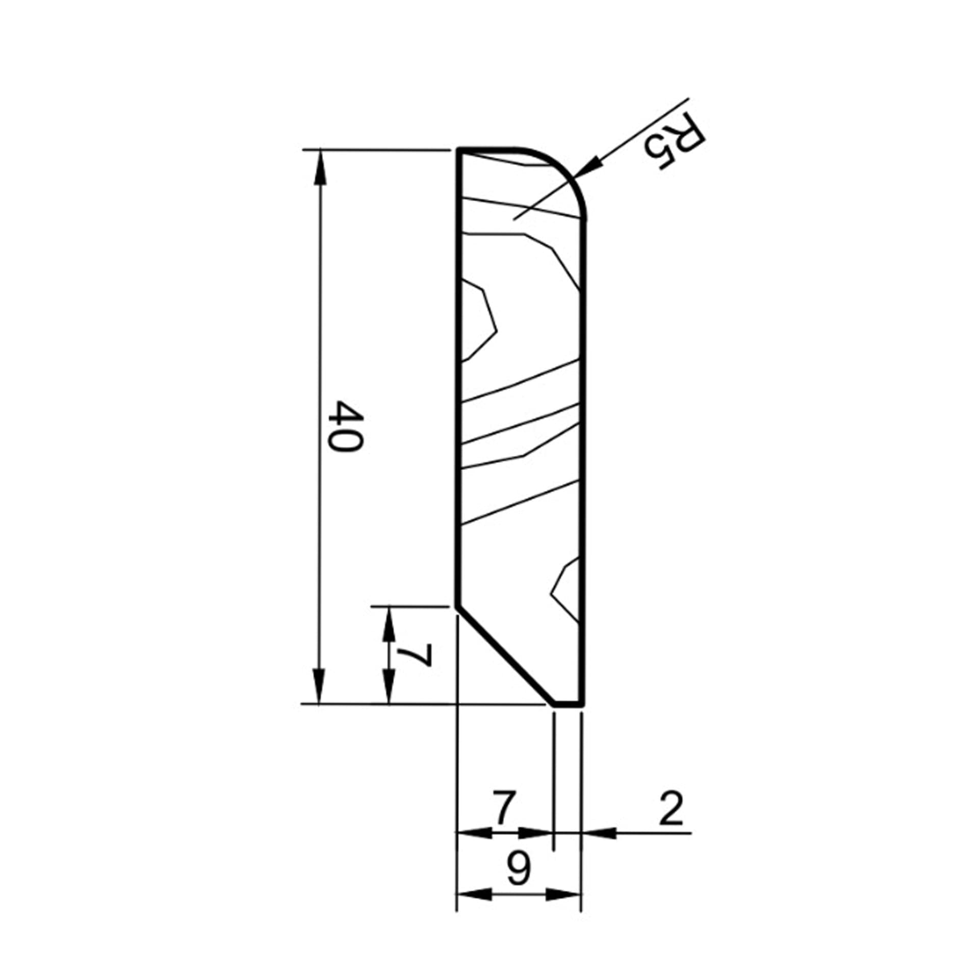 bancale da 100 ML di Battiscopa PREMIUM in legno MASSELLO BC 40x9mm laccato bianco liscio - 3