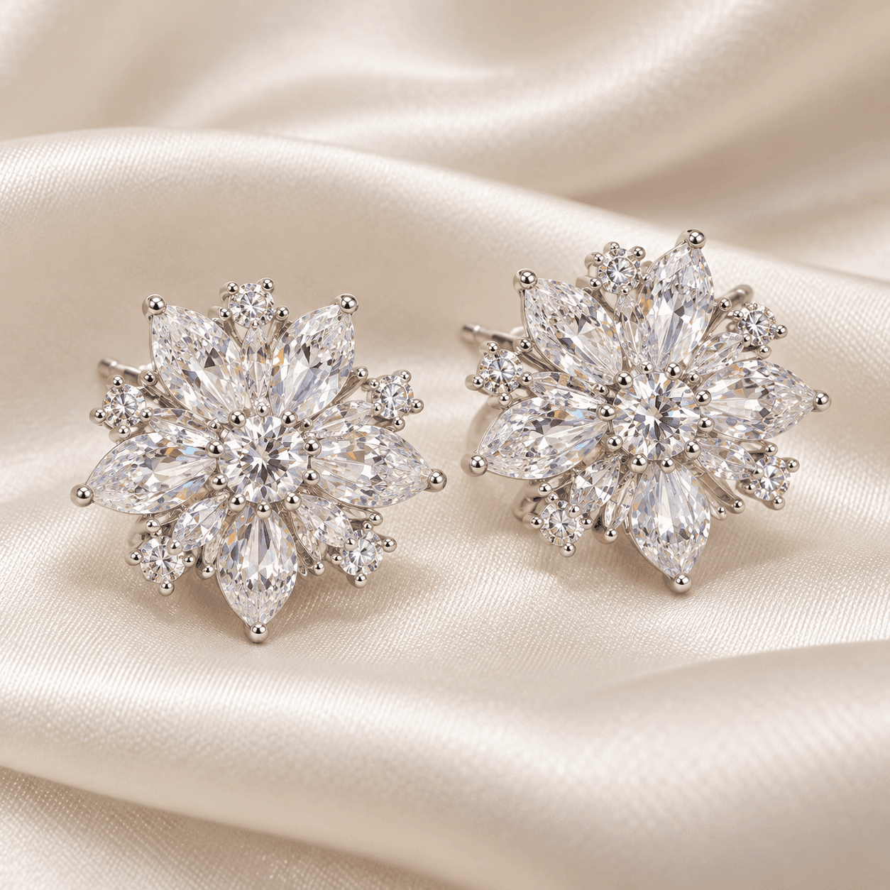 Alba Bijoux – Orecchini Fiore di Cristallo - 5