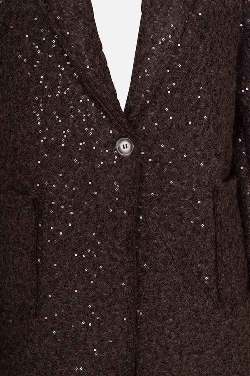 Cappotto lanoso paillettes | SISTE'S - 4