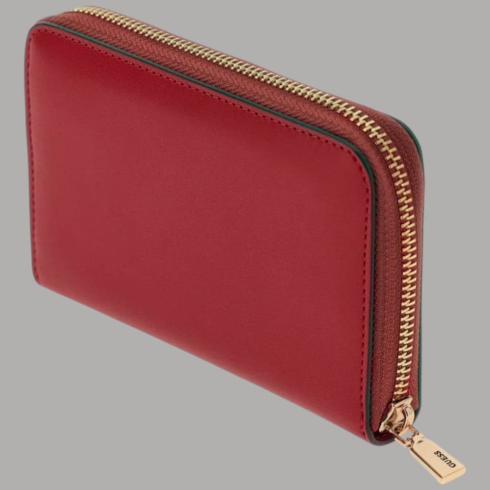 Portafoglio Guess Audrey zip around medio Cherry - 3
