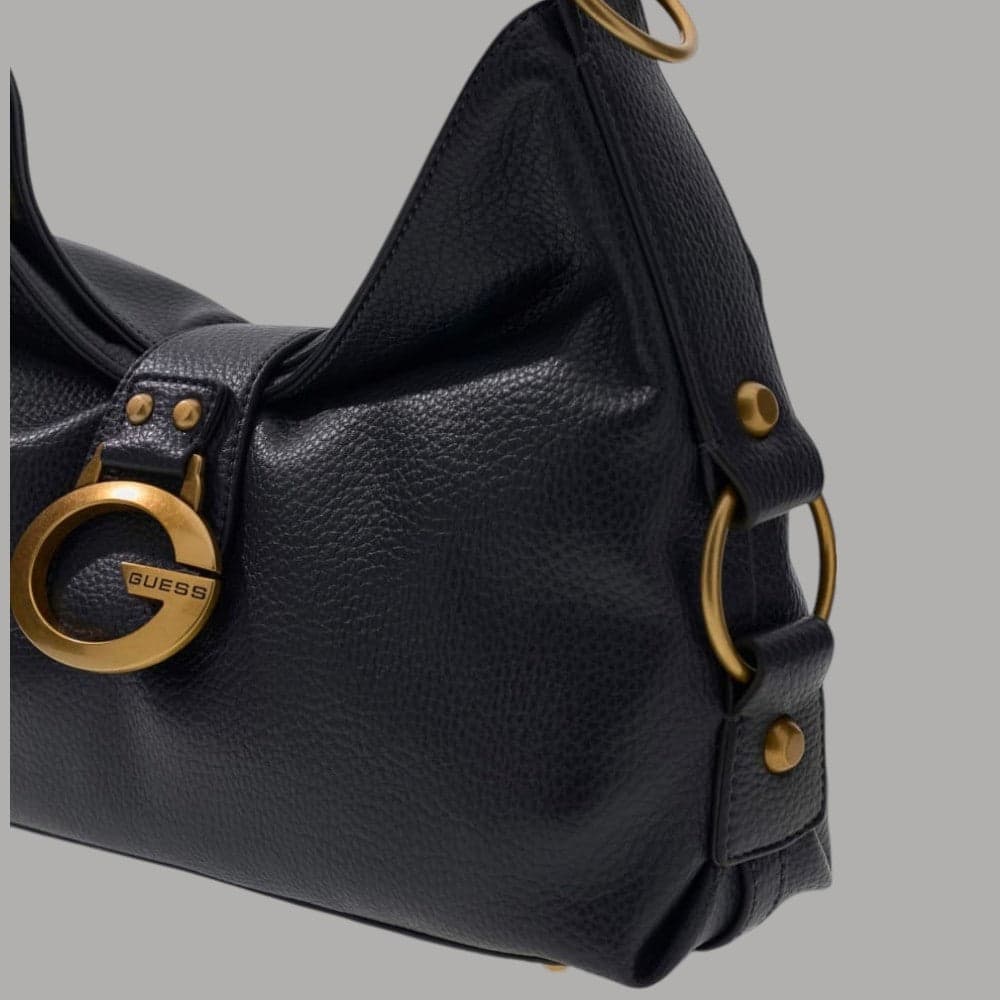 Borsa a spalla Guess Camden con logo metallico - 9