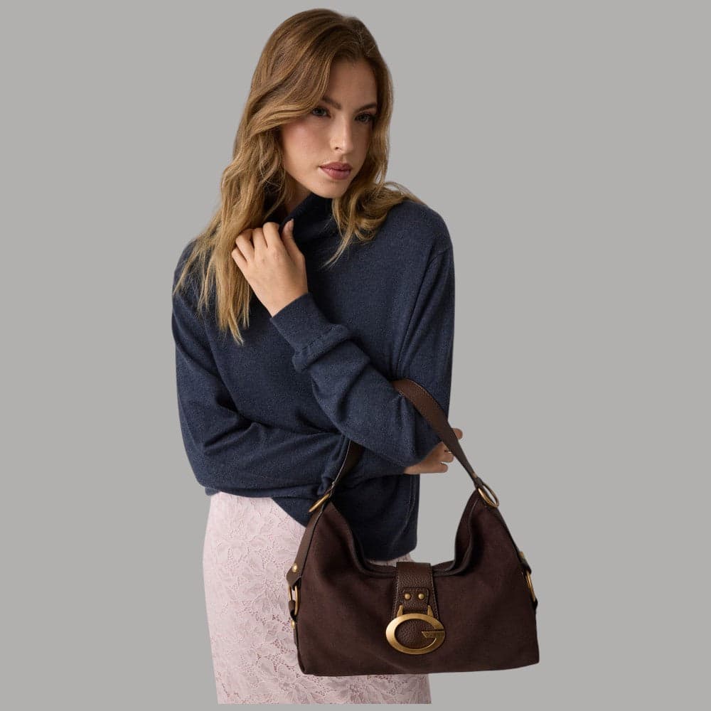 Borsa a spalla Guess Camden grande con tre scomparti - 8