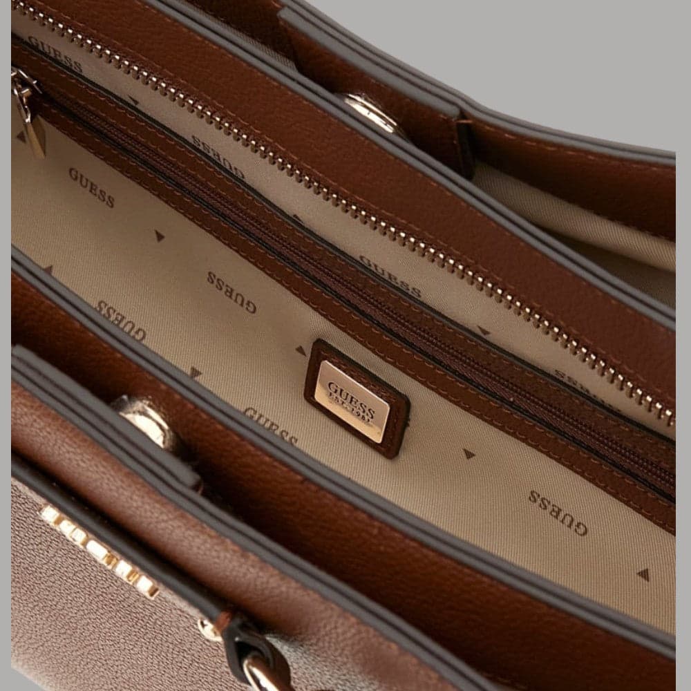 Borsa tote Guess Camelia 3 scomparti cognac - 3