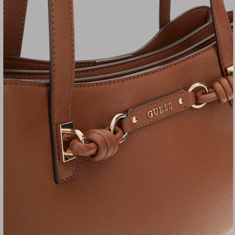 Borsa tote Guess Camelia 3 scomparti cognac - 4