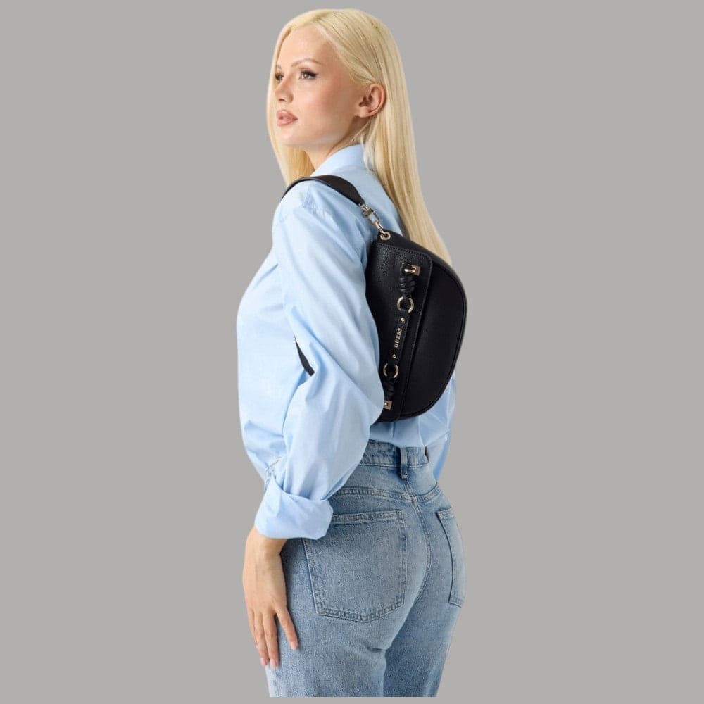 Borsa a spalla Guess Camelia Flap Nero - 2