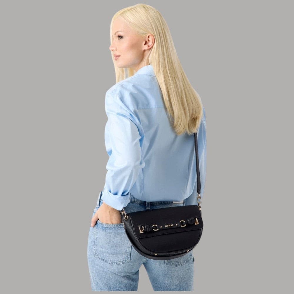 Borsa a spalla Guess Camelia Flap Nero - 3