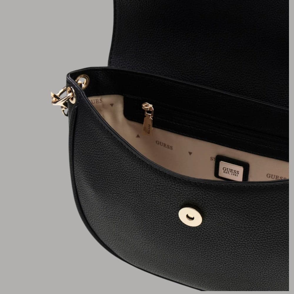 Borsa a spalla Guess Camelia Flap Nero - 4