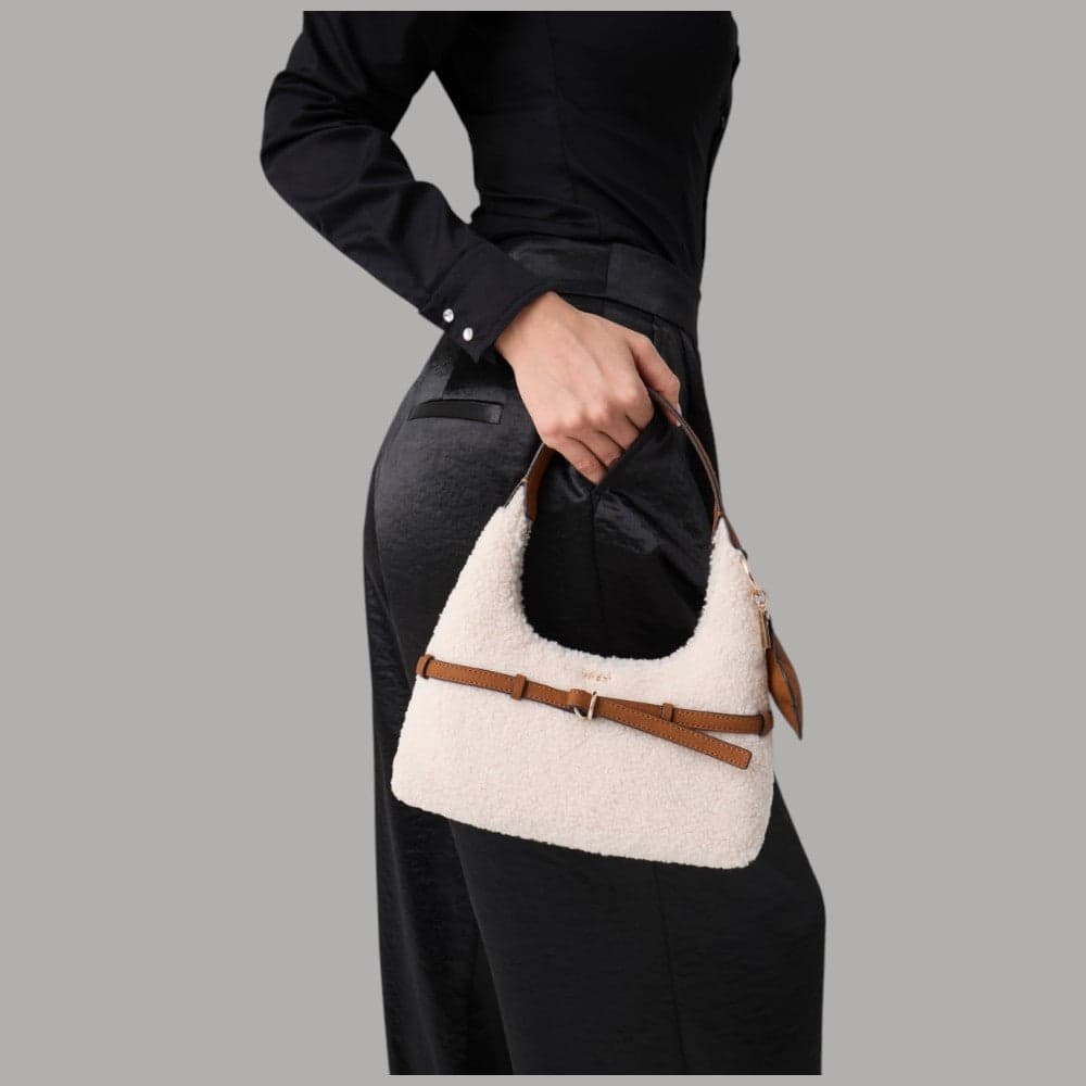 Borsa mini hobo Guess Taylor effetto teddy - 3