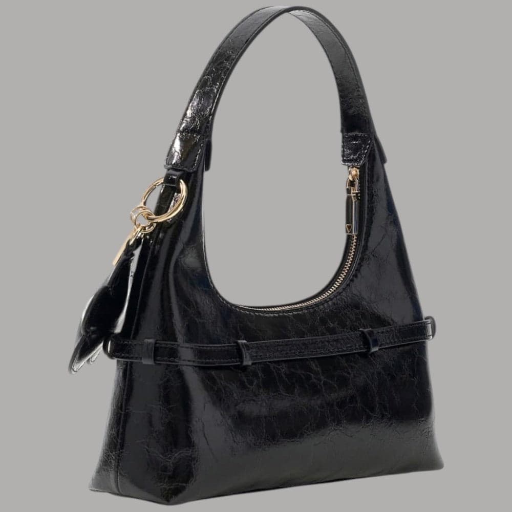 Borsa hobo mini Guess Taylor nera con zip - 3