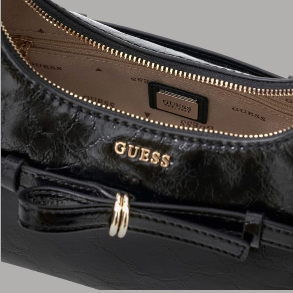 Borsa hobo mini Guess Taylor nera con zip - 4