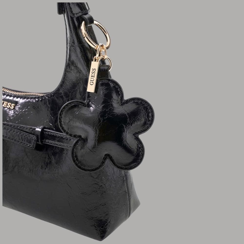 Borsa hobo mini Guess Taylor nera con zip - 5